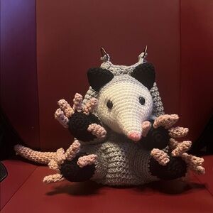 Handcrafted Crochet Opossum Purse